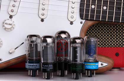 6V6 Audio Vacuum Tubes With Guitar Amp